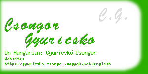 csongor gyuricsko business card